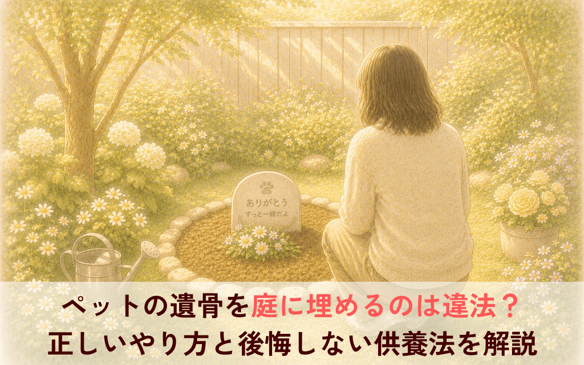 ペットの遺骨を庭に埋める