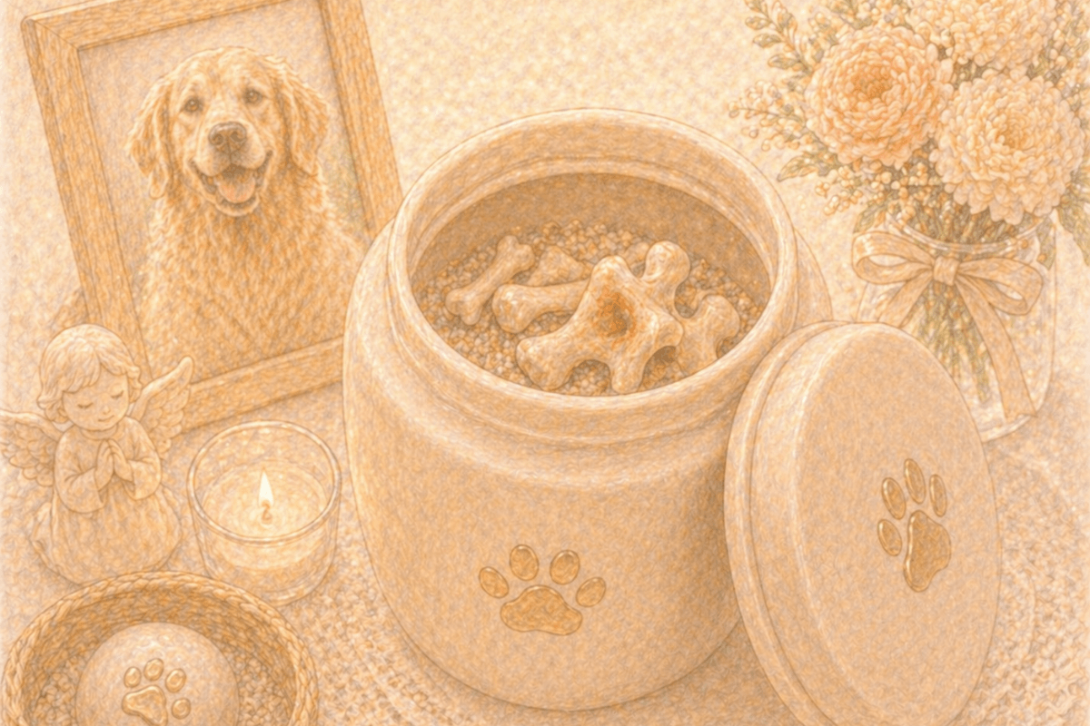 ペットの遺骨に色がつく